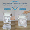 3-in-1 Portable Air Cooler Fan & Humidifier with 7-Color LED Light