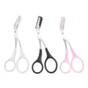 Pink Eyebrow Scissors with Comb