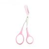 Pink Eyebrow Scissors with Comb