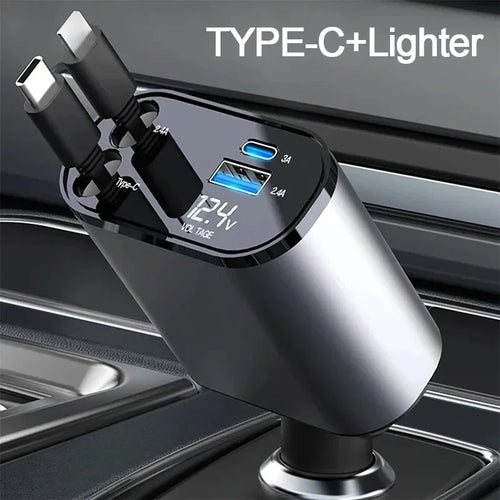 4-In-1 Retractable Auto Charger