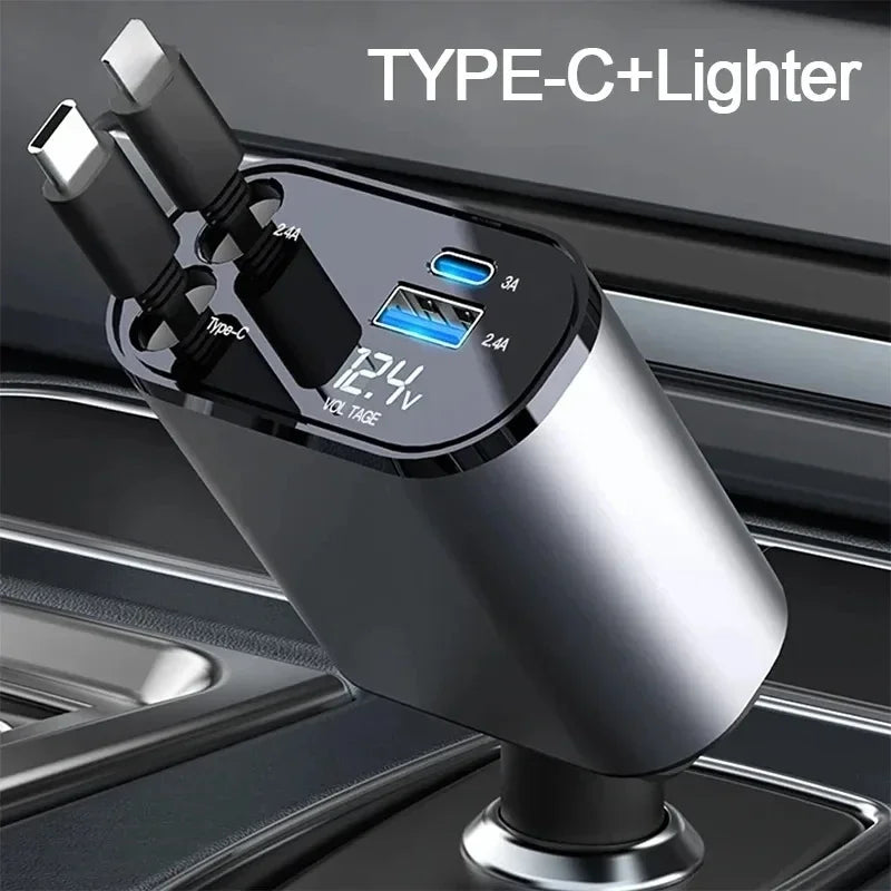4-In-1 Retractable Auto Charger