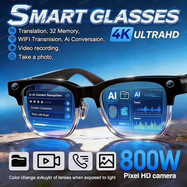 2026 Smart AI Camera Glasses with 800W Pixel Camera